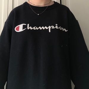 navy champion pullover sweatshirt